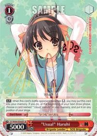 "Usual" Haruhi (SP) - The Melancholy of Haruhi Suzumiya - Weiss Schwarz card