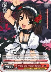 Primp and Proper Haruhi - The Melancholy of Haruhi Suzumiya - Weiss Schwarz card