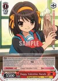 Happy Valentine Haruhi - The Melancholy of Haruhi Suzumiya - Weiss Schwarz card