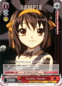 Vocalist, Haruhi - The Melancholy of Haruhi Suzumiya - Weiss Schwarz card