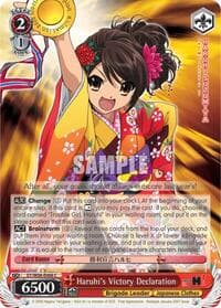 Haruhi's Victory Declaration - The Melancholy of Haruhi Suzumiya - Weiss Schwarz card