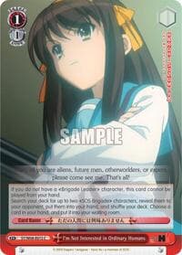 I'm Not Interested in Ordinary Humans - The Melancholy of Haruhi Suzumiya - Weiss Schwarz card