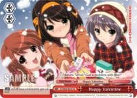 Happy Valentine - The Melancholy of Haruhi Suzumiya - Weiss Schwarz card