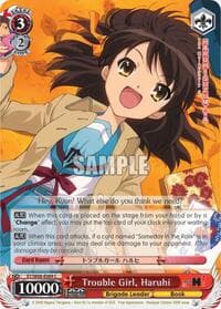 Trouble Girl, Haruhi - The Melancholy of Haruhi Suzumiya - Weiss Schwarz card