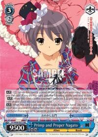 Primp and Proper Nagato - The Melancholy of Haruhi Suzumiya - Weiss Schwarz card