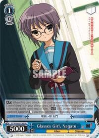 Glasses Girl, Nagato (SR) - The Melancholy of Haruhi Suzumiya - Weiss Schwarz card