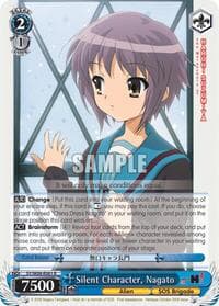 Silent Character, Nagato - The Melancholy of Haruhi Suzumiya - Weiss Schwarz card