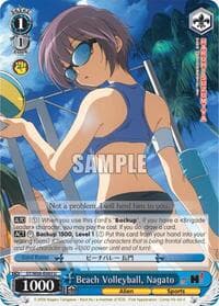 Beach Volleyball, Nagato - The Melancholy of Haruhi Suzumiya - Weiss Schwarz card