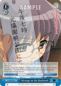 Message on the Bookmark - The Melancholy of Haruhi Suzumiya - Weiss Schwarz card
