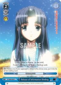 Release of Information Binding - The Melancholy of Haruhi Suzumiya - Weiss Schwarz card