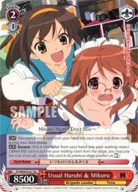 Usual Haruhi & Mikuru - The Melancholy of Haruhi Suzumiya - Weiss Schwarz card