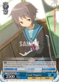 Usual Nagato - The Melancholy of Haruhi Suzumiya - Weiss Schwarz card