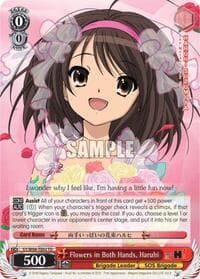 Flowers in Both Hands, Haruhi (TD) - The Melancholy of Haruhi Suzumiya - Weiss Schwarz card