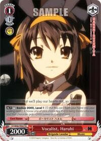 Vocalist, Haruhi (TD) - The Melancholy of Haruhi Suzumiya - Weiss Schwarz card