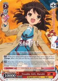 Trouble Girl, Haruhi (TD) - The Melancholy of Haruhi Suzumiya - Weiss Schwarz card