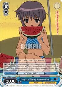 Nagato Eating Watermelon (TD) - The Melancholy of Haruhi Suzumiya - Weiss Schwarz card