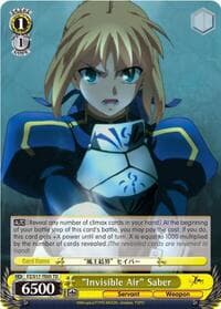 "Invisible Air" Saber (TD) - Fate/Zero - Weiss Schwarz card