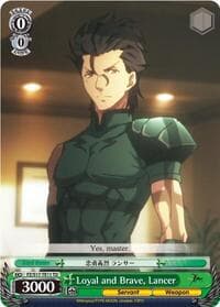 Loyal and Brave, Lancer (TD) - Fate/Zero - Weiss Schwarz card