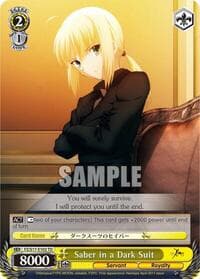 Saber in a Dark Suit (TD) - Fate/Zero - Weiss Schwarz card