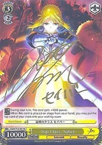 Top Class, Saber (SP) - Fate/Zero - Weiss Schwarz card