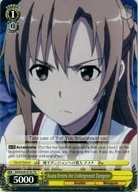 Asuna Enters the Underground Dungeon - Sword Art Online - Weiss Schwarz card