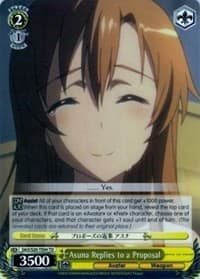 Asuna Replies to a Proposal (TD) - Sword Art Online - Weiss Schwarz card