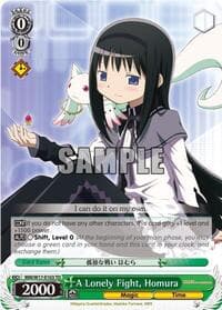 A Lonely Fight, Homura - Puella Magi Madoka Magica - Weiss Schwarz card