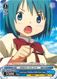 Second-year of Mitakihara Middle School, Sayaka (TD) - Puella Magi Madoka Magica - Weiss Schwarz card