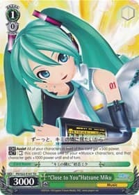"Close to You"Hatsune Miku - Hatsune Miku -Project DIVA- f - Weiss Schwarz card