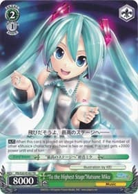 "To the Highest Stage"Hatsune Miku - Hatsune Miku -Project DIVA- f - Weiss Schwarz card