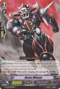 Heave Wheeze - G-TCB01: The RECKLESS RAMPAGE - Cardfight Vanguard card