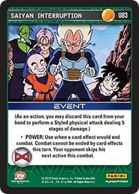 Saiyan Interruption - Panini: Evolution - Dragon Ball Z TCG card
