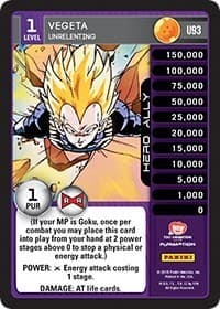 Vegeta - Unrelenting - Panini: Evolution - Dragon Ball Z TCG card