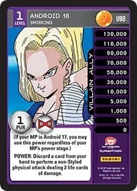 Android 18 - Smirking - Panini: Evolution - Dragon Ball Z TCG card
