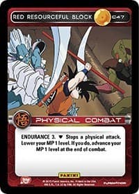 Red Resourceful Block - Panini: Movie Collection - Dragon Ball Z TCG card