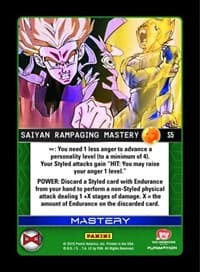 Saiyan Rampaging Mastery (Rainbow Parallel Foil) - Panini: Evolution - Dragon Ball Z TCG card