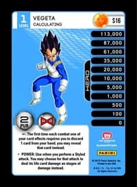Vegeta - Calculating (Rainbow Parallel Foil) - Panini: Evolution - Dragon Ball Z TCG card