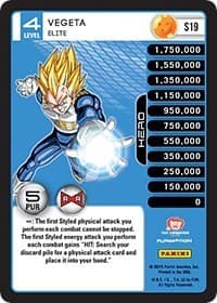 Vegeta - Elite (Rainbow Parallel Foil) - Panini: Evolution - Dragon Ball Z TCG card