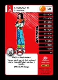 Android 17 - Judgmental (High Tech Foil) - Panini: Evolution - Dragon Ball Z TCG card