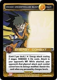 Orange Uncontrolled Blast - Panini: Movie Collection - Dragon Ball Z TCG card