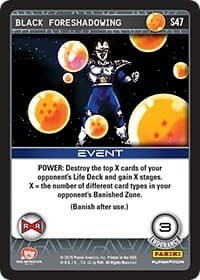 Black Foreshadowing - Panini: Evolution - Dragon Ball Z TCG card