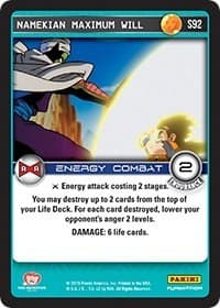 Namekian Maximum Will - Panini: Evolution - Dragon Ball Z TCG card