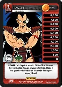 Raditz - True Saiyan - Panini: Heroes & Villains - Dragon Ball Z TCG card