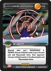 Black Barrier Destruction - Panini: Heroes & Villains - Dragon Ball Z TCG card