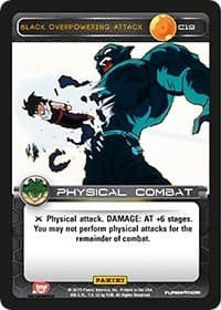 Black Overpowering Attack - Panini: Heroes & Villains - Dragon Ball Z TCG card