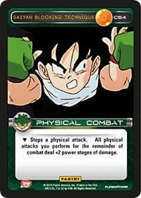 Saiyan Blocking Technique - Panini: Heroes & Villains - Dragon Ball Z TCG card