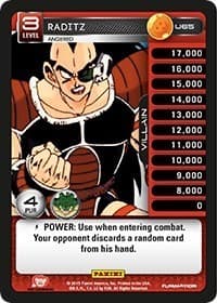 Raditz - Angered - Panini: Heroes & Villains - Dragon Ball Z TCG card