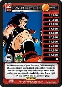 Raditz - Triumphant - Panini: Heroes & Villains - Dragon Ball Z TCG card
