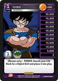 Goku - Thoughtful - Panini: Heroes & Villains - Dragon Ball Z TCG card