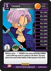 Trunks - Bashful - Panini: Heroes & Villains - Dragon Ball Z TCG card